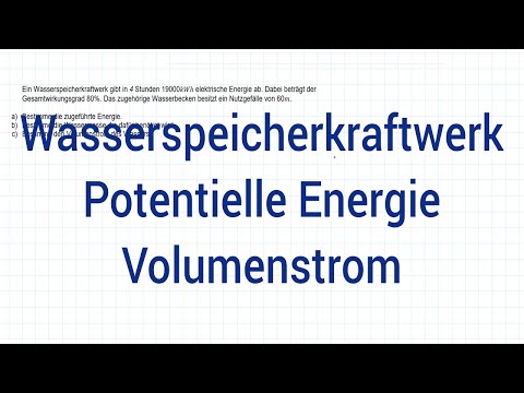 NTG Industriemeister Metall 2015-1 Aufgabe 3 - Wasserspeicherkraftwerk, Potentielle Energie, Volumen
