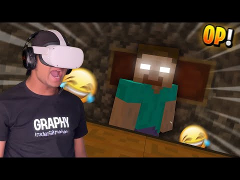 Minecraft BUT it is in VR! (Very OP)