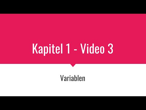 DHBW Java Vorlesung TINF19 - Kapitel 1 - Video 3 - Variablen