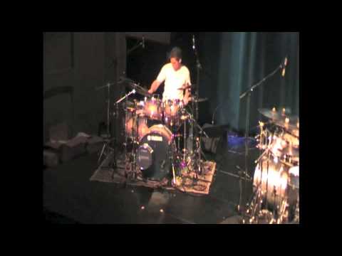 Jacob Hatholt Warming up for Dave Weckl Clinic