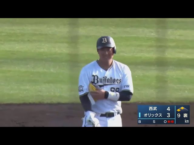 【9回裏】土壇場の一打!! バファローズ・杉本 ライトへの同点タイムリー2ベース!! 2021/2/24 B-L(MBG)