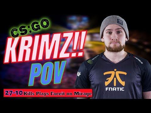CS:GO POV ▶ KRIMZ plays FACEIT ◀ 27-10 kills on Mirage