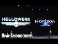 Helldivers Movie Announcement Horizon Zero Dawn Movie Announcement CES 2025