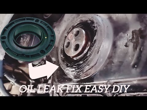 How To Repair Oil Leak Crankshaft Seal Ford Transit , Citroen Relay , Peugeot Boxer , Fiat Ducato