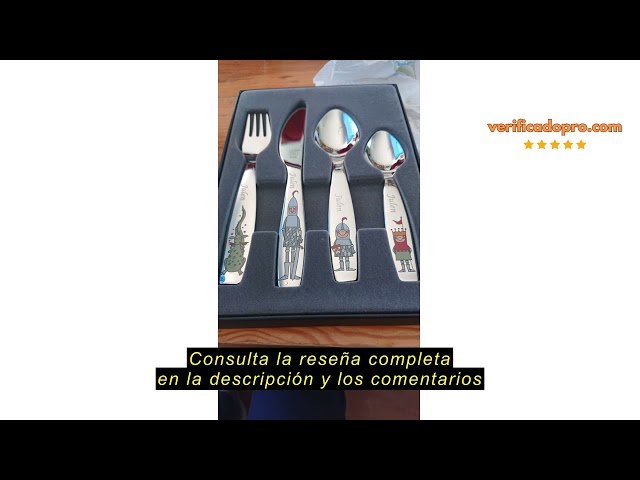 Vídeo relacionado con Regalo Grabado - Cubiertos Infantiles Personalizados de Acero Inoxidable 18/10 | Grabado Permanente con Nombre y Fecha | Regalo para Bautizo, Cumpleaños