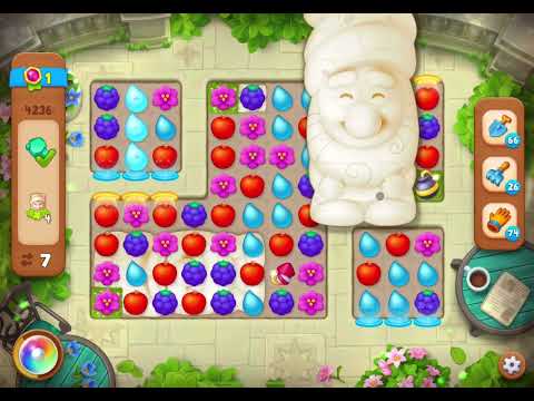 GardenScapes Level 4236 no boosters (18 moves)