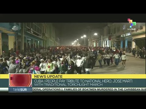 Cuba | People gather to pay tribute to National Hero, Jose Marti