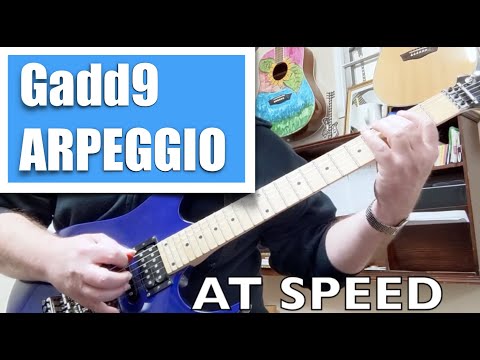 How to play Gadd9 Arpeggio : Tab on Screen : Guitar Practice