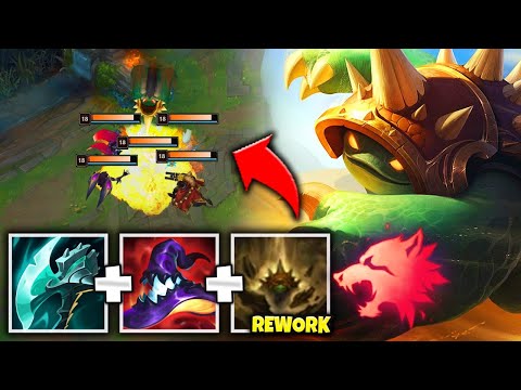 NEW RAMMUS REWORK MAKES YOU DIVE BOMB FROM THE SKY! (FULL AP ONE SHOTS) - League of Legends