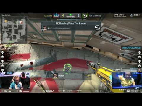 FALLEN INSANE CLUTCH!! (Cloud 9 vs. SK Gaming - Grand Finals - ESL Pro League)