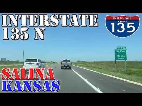 I-135 North - Salina - Kansas - 4K Highway Drive
