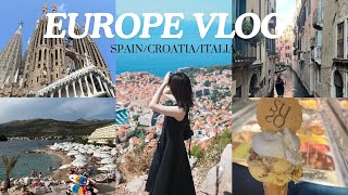 【ヨーロッパVLOG】9泊10日の新婚旅行💍念願のヨーロッパ/毎日アイス生活🍨/スペイン&クロアチア&イタリア🇪🇸🇭🇷🇮🇹