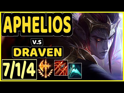 ARIES (APHELIOS) vs DRAVEN - 7/1/4 KDA BOTTOM ADC CHALLENGER GAMEPLAY - KR