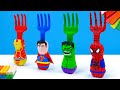 How to make fork mod Superhero Spider man, Hulk, Superman, Captain America, Ironman with clay