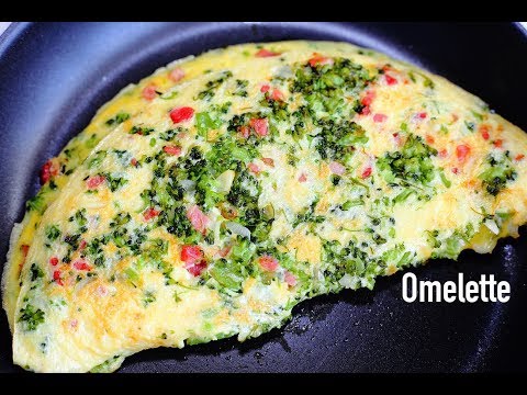 Bacon Broccoli Cheese Omelette Recipe / breakfast recipes