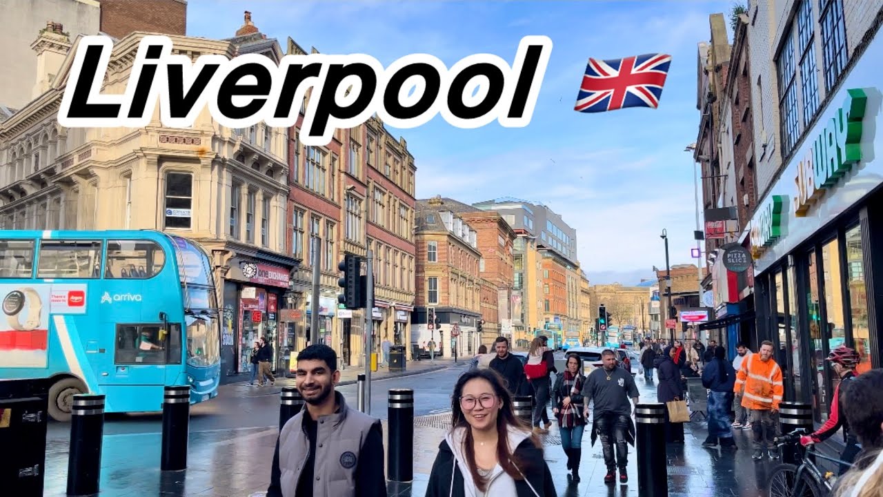 Immersive street-level walking tour through Liverpool Albert Dock, England, showcasing authentic urban landscapes, local architecture, and the vibrant atmosphere of the city's neighborhoods