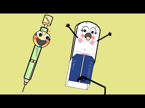 Eraser is sus 😈 and pencil is sus 💀 || Animation Parody || 