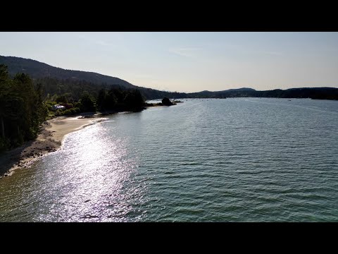 Price Beach on Salt Spring Island Aerial Video - June 24 2023 4K