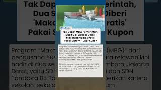 Tak Dapat MBG Pemerintah, Dua SD di Jakbar Diberi 'Makan Bahagia Gratis' Pakai Sistem Tukar Kupon