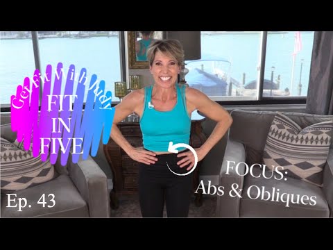 FIT IN FIVE Workout | Lose the LOVE HANDLES | Get Fit w Judy #homeexercise