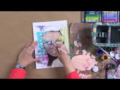 Learn to Paint Artistic Faces with Dina Wakley Video