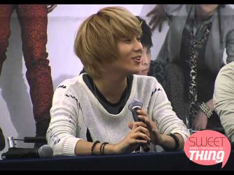 101024 Taemin singing 'Love Still Goes On' @ Hello fansign