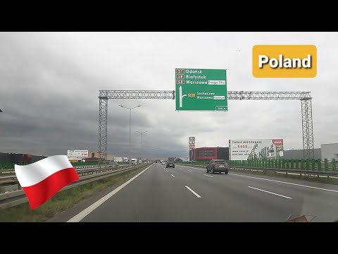 Europa. Poland. Road to Warszawa A2 E30 - S8 E67.Lodz - Warszawa. Autostrada Wolności.Road to Warsaw