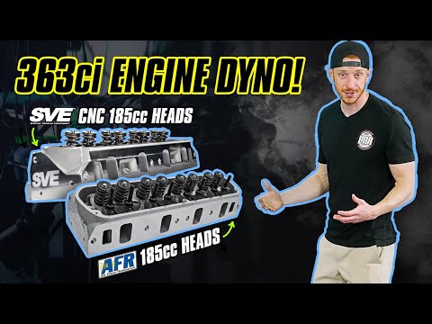 SVE CNC 185cc & AFR Enforcer 185cc Cylinder Heads | 363ci Engine Build w/ Dyno Results