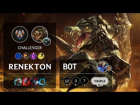 Renekton Bot vs Ezreal - EUW Challenger Patch 10.12