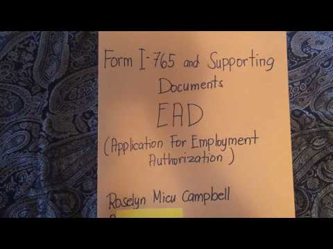 Requirements for Application for Employment Authorization (How to arrange your EAD Packet) Video