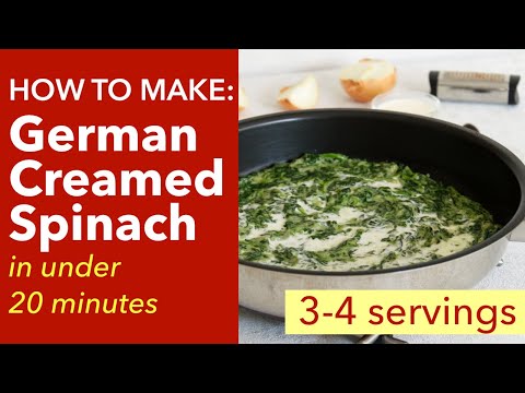 Traditional German Creamed Spinach Recipe - German Style Creamed Spinach