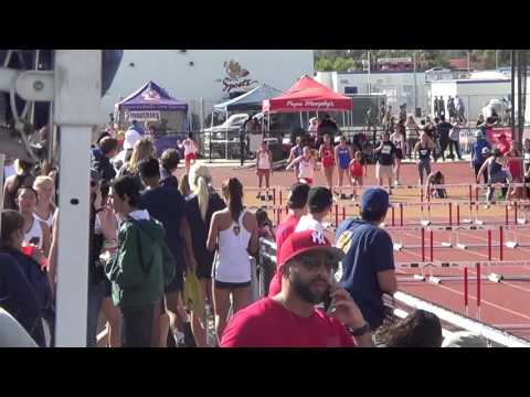 VarG Shuttle Hurdle at Griffin Relays 3-3-17 Los Alamitos Girls