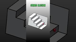 Ball Trapped in Stairs Illusion | Animation