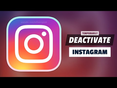 How To Temporarily Disable Instagram Account Video