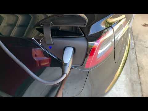 Tesla Model 3 Mobile Charger Retractable Setup