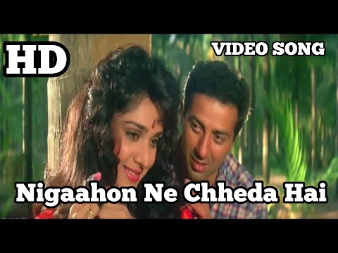 निगाहों ने छेड़ा है - Nigaahon Ne Chheda Hai (Suresh Wadkar, Sadhana Sargam, Ghatak 1996)