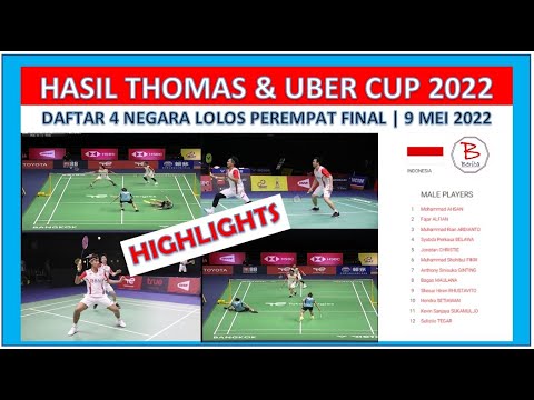 Daftar 4 Negara Lolos Perempat Final Thomas Cup 2022