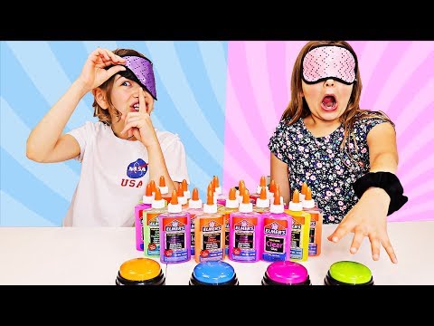 BLINDFOLDED Don't Push the Wrong Button Slime Challenge! | JKrew