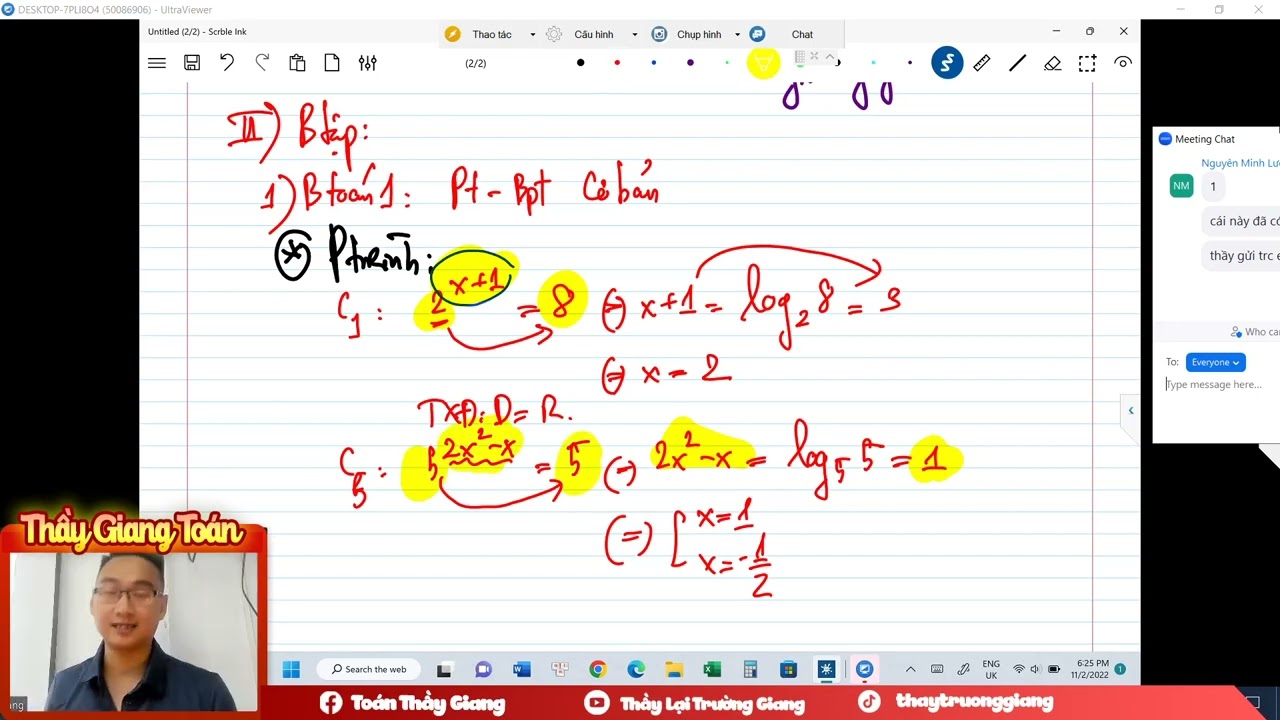 PHƯƠNG TRÌNH MŨ  - BẤT PHƯƠNG TRÌNH MŨ BUỔI 1 (DẠNG 1: CƠ BẢN - DẠNG 2: ĐƯA VỀ CÙNG CƠ SỐ)