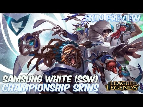 Samsung White Championship Skins Gameplay - League of Legends - 【PBE】