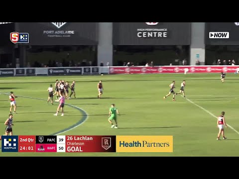 Port's Lachlan Charleson snaps on his left - Rd 9 Hostplus SANFL Snapshot