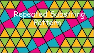 YouTube video 'Repeated Substring Pattern - LeetCode 459 - Python'