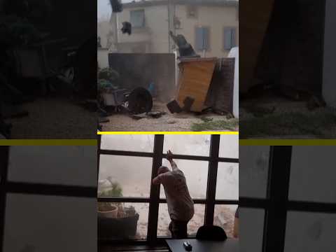 Así se ha vivido el TORNADO desde el interior de una vivienda en POMAS, Francia #shorts