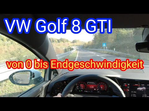 VW Golf 8 GTI: von 0 - 255 km/h - Sound & Speed - Modell 2021, 180 kw/245 PS