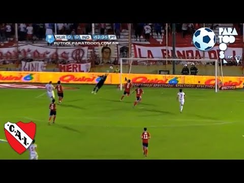 Atajada de Rodríguez. Huracán 0 - Independiente 0. Fecha 6. Primera B Nacional. FPT