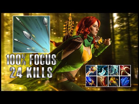 100% Focus Enemy, Windranger Daedalus + Divine Rapier Pro Gameplay  -Godadico Dota
