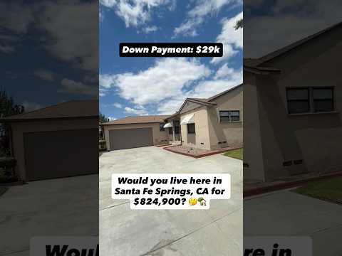 Would you live here in Santa Fe Springs, CA for $824,900? 🤔🏡 #shorts #housetour