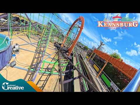 On-ride point of view of Looping Star