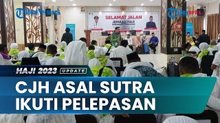 Ratusan Jemaah Haji Kloter 30 Asal Sultra, Mengikuti Acara Pelepasan Menggunakan Pakaian Ihram