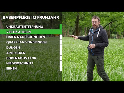 Rasenpflege im Frühjahr | Vertikutieren & Düngen